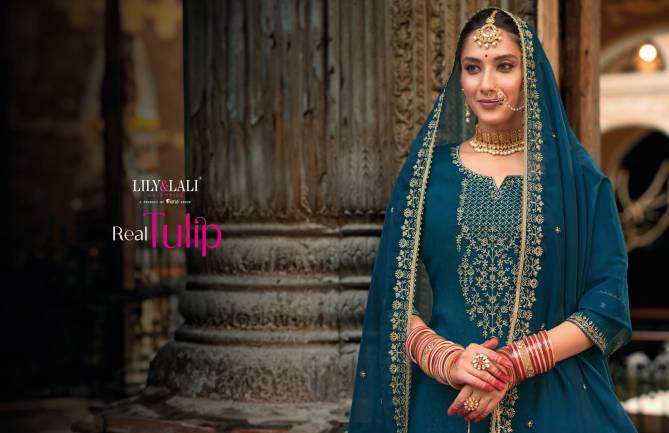 Real Tulip By Lily And Lali Viscose Embroidery Readymade Suits Wholesale Shop In Surat